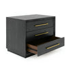 Manhattan Contemporary Grey and Gold Nightstand