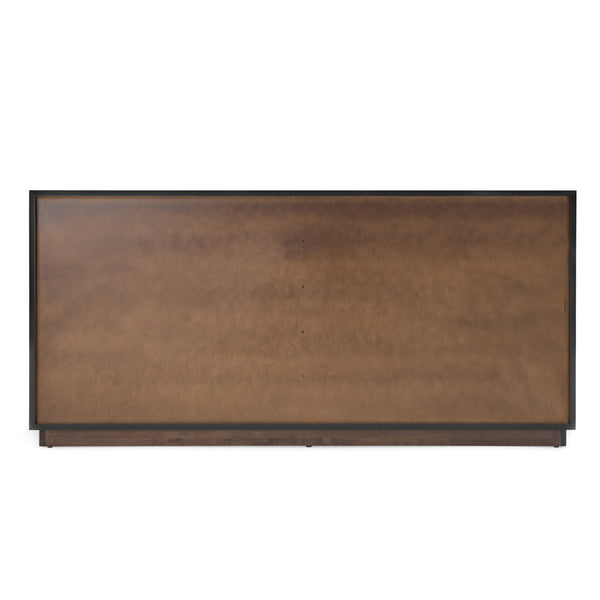 Manhattan Contemporary Brown Oak and Gold Dresser