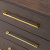 Manhattan Contemporary Brown Oak and Gold Dresser