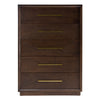 Modrest Manhattan Contemporary Brown Oak And Gold Chest Model VGMA-BR-127-CST-CRY