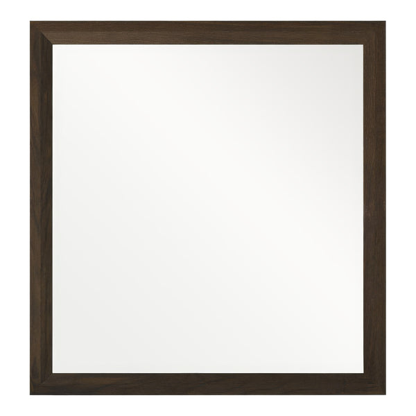 Manhattan Contemporary Brown Oak Mirror