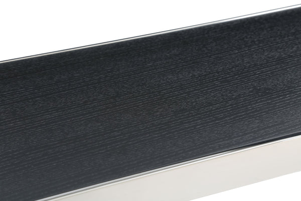 Modrest Manston Modern Black Oak & Stainless Steel Bar Table Model VGVCBT1935-BLK