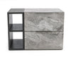 Nova Domus Maranello Modern Grey Wash & Faux Marble Nightstand Model VGMAMQT-S25-BR-121-GRY-NS