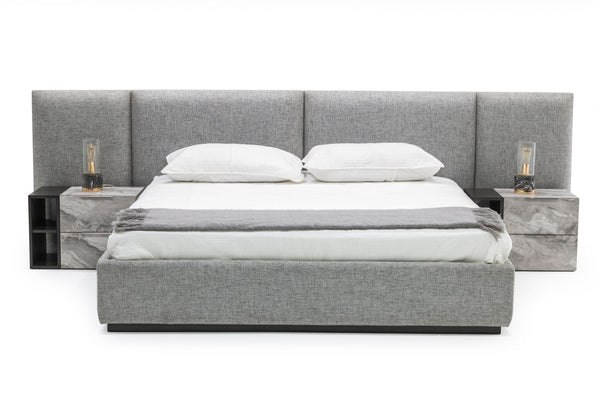 Nova Domus Maranello Queen Modern Grey Bed Model VGMAMQT-S25-BR-121-GRY-BED-Q