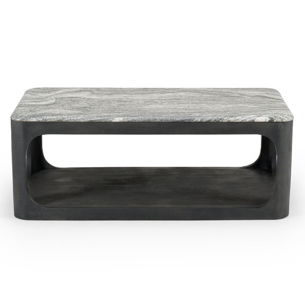 Modrest Marco Modern Black & White Granite Coffee Table Model VGNR-NI90022