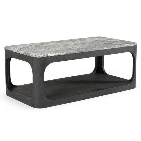 Modrest Marco Modern Black & White Granite Coffee Table Model VGNR-NI90022