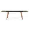 Modrest Marcus Modern Glass & Walnut Extendable Dining Table Model VGEW-D2060BH