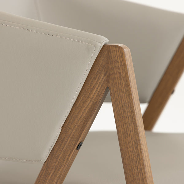 Modrest Marcus Modern Light Grey Vegan Leather Dining Chair (Set Of 2) Model VGEW-F3248BC-GRY