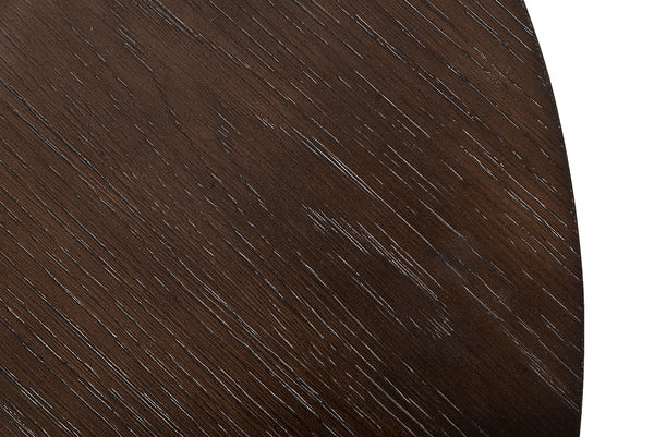 Modrest Marie Modern Concrete & Brown Oak Round Coffee Table Model VGLBRYAN-CF70-02