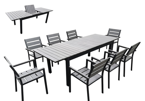 Renava Marina Grey Outdoor Dining Table Set Model VGICS1804-GRY-SET