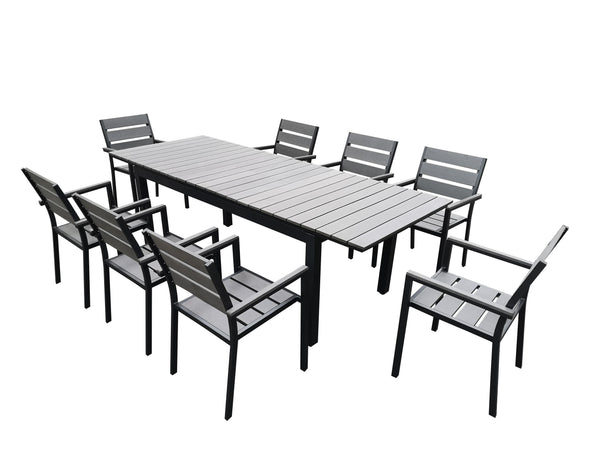 Renava Marina Grey Outdoor Dining Table Set Model VGICS1804-GRY-SET