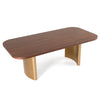 Modrest Marjorie Modern Walnut & Brushed Gold Rectangular Dining Table Model VGGMDT-1705-WAL