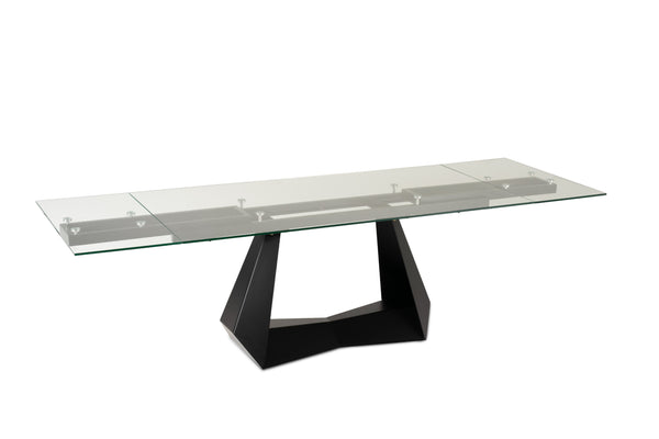 Modrest Maroney Modern Black And Glass Extendable 70 5" | 106" Dining Table Model VGNS-GD8780-B