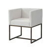 Modrest Marty Modern Off White & Copper Antique Brass Dining Chair Model VGVCB8368-WHTX-DC