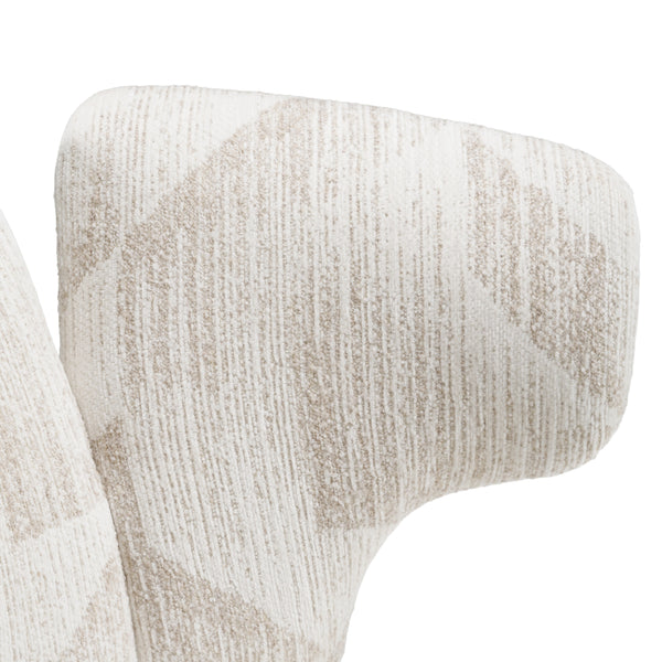 Modrest Masuda Modern Beige Pattern Fabric Dining Chair (Set Of 2) Model VGOD-ZW-24081-BGE