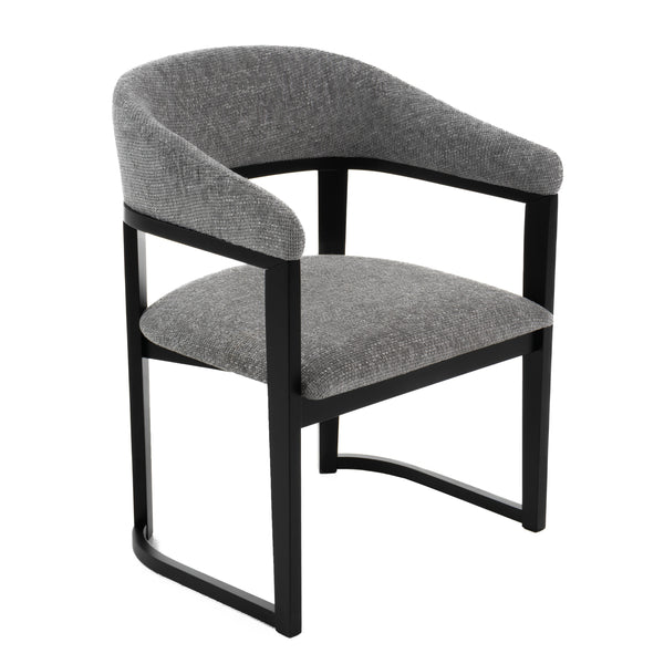 Modrest Maury Modern Grey Fabric & Black Dining Chair Model VGMA-MI-1189-GRYBLK