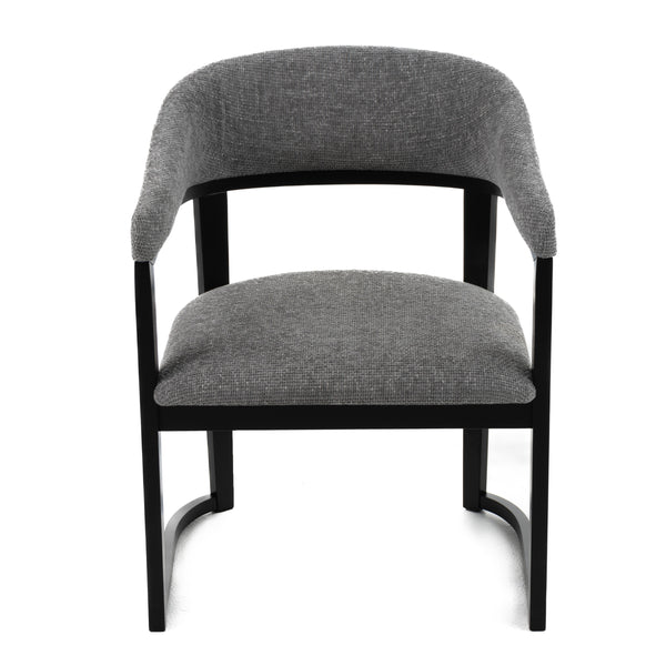 Modrest Maury Modern Grey Fabric & Black Dining Chair Model VGMA-MI-1189-GRYBLK