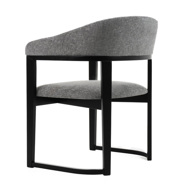 Modrest Maury Modern Grey Fabric & Black Dining Chair Model VGMA-MI-1189-GRYBLK