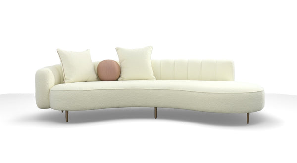 Modrest Maverick Modern Cream Fabric Chaise Model VGOD-ZW-22002-CH