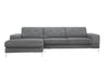 Divani Casa Forli Modern Grey Fabric Left Facing Sectional Sofa Model VGMB-1071B-GRY-LAF
