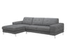Divani Casa Forli Modern Grey Fabric Left Facing Sectional Sofa Model VGMB-1071B-GRY-LAF