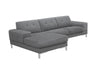 Divani Casa Forli Modern Grey Fabric Left Facing Sectional Sofa Model VGMB-1071B-GRY-LAF