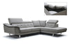 Divani Casa Gaviota Modern Grey Fabric Sectional Sofa Model VGMB-1617-GRY