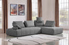 Divani Casa Edgar Modern Grey Fabric Modular Sectional Sofa Model VGMB-1765-GRY
