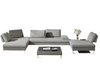 Divani Casa Baxter Modern Grey Fabric Sectional Sofa & Coffee Table Model VGMB-1766-GRY