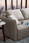 Divani Casa Polson Modern Light Grey Fabric Modular Sectional Sofa Bed Model VGMB-1869-LTGRY