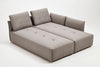 Divani Casa Polson Modern Light Grey Fabric Modular Sectional Sofa Bed Model VGMB-1869-LTGRY