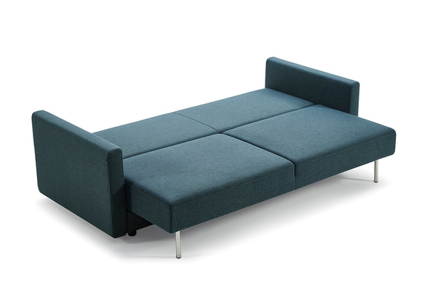 Divani Casa Fredonia Modern Blue Green Fabric Sofa Bed With Storage Model VGMB-1901-BG