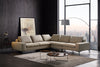 Divani Casa Cascade Modern Beige Fabric U Shaped Sectional Sofa Model VGMB-C002-BGE