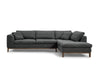 Divani Casa Hickman Modern Dark Grey Fabric Right Facing Sectional Sofa Model VGMB-C005-GRY