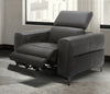 Divani Casa Meadow Dk Grey Leather Electric Recliner With Electric Headrest Model VGKMKM.618H-WHT-CH