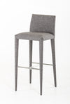 Medford Mid-Century Grey Fabric Bar Stool