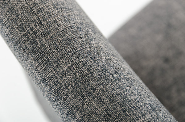 Medford Mid-Century Grey Fabric Bar Stool