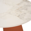Modrest Merkel Modern Ceramic & Leather End Table Model VGYF-CT-282