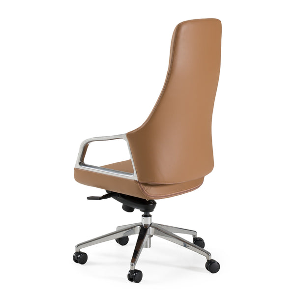 Merlo Modern Brown High Back Executive Office Chair