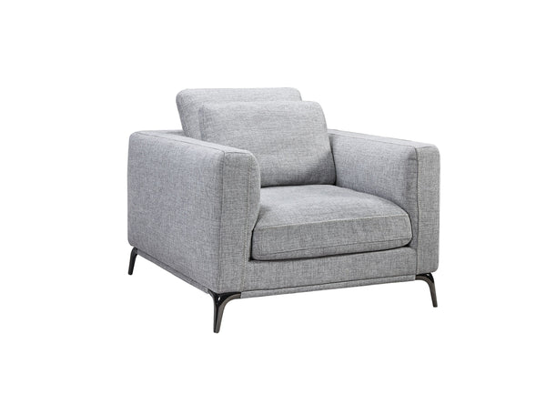Divani Casa Beaman Modern Grey Fabric Sofa Set Model VGMB-C021-SOFA-SET-GRY