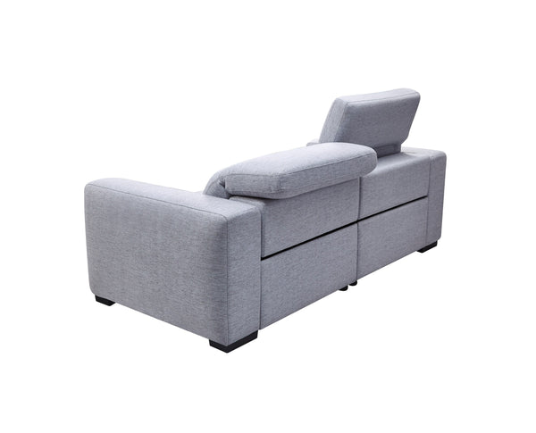 Divani Casa Bode Modern Grey Fabric Sofa With 2 Recliners Model VGMB-R211-P1-SOFA-M31