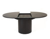 Modrest Miami Modern Black Oak Round Dining Table With Extension Model VGME121254-DT-BLK
