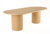 Modrest Miami Modern Natural Oak Oval Dining Table Model VGME-MIAMI-ODT