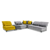 David Ferrari Mikado Italian Modern Grey & Yellow Fabric Modular Sectional Sofa Model VGFTMIKADO
