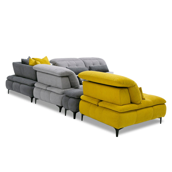 David Ferrari Mikado Italian Modern Grey & Yellow Fabric Modular Sectional Sofa Model VGFTMIKADO