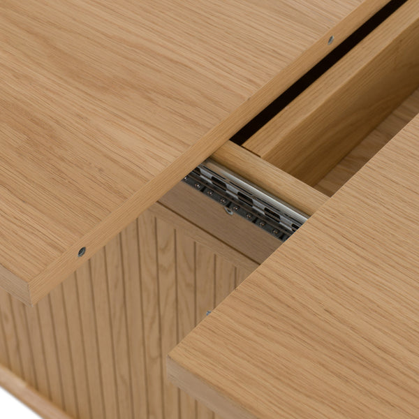 Modrest Milan Modern Natural Oak Dining Table With Extension Model VGME-MILAN