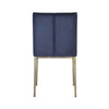 Mimi Contemporary Blue Velvet & Antique Brass Dining Chair (Set of 2)