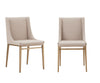 Modrest Mimi Contemporary Beige & Brass Dining Chair (Set Of 2) Model VGGAGA-6544CH-BEI-DC