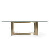 Modrest Mingus Modern Glass & Brushed Brass Rectangualr Dining Table Model VGVC-T23966