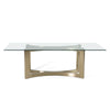 Modrest Mingus Modern Glass & Brushed Brass Rectangualr Dining Table Model VGVC-T23966